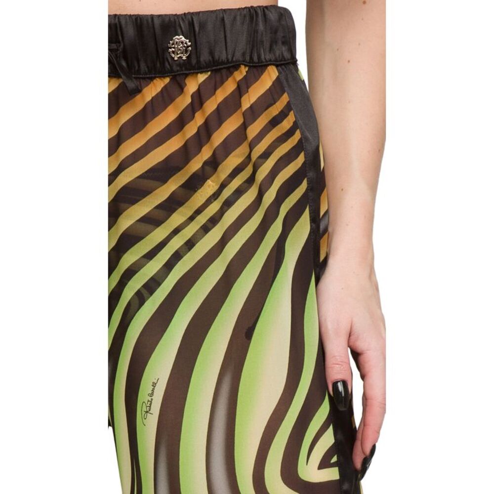 Roberto Cavalli Tiger Printed Chiffon Palazzo Pants- - Picture 5 of 5